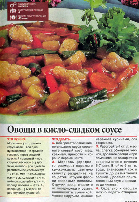 Овощи в кислом соусе