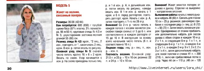 Кофта с капюшоном женская спицами схема и описание на молнии