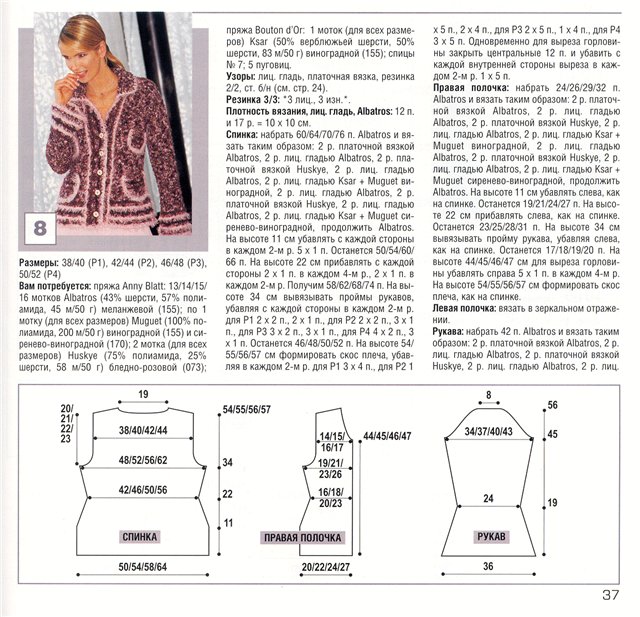 Жакет шанель спицами с описанием и схемами ирэн