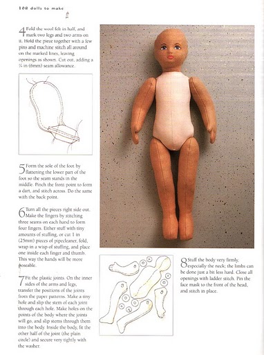 Тело пупса. Тело текстильной куклы. Туловище для куклы. Пошив туловища для куклы. Выкройка шарнирной текстильной куклы.
