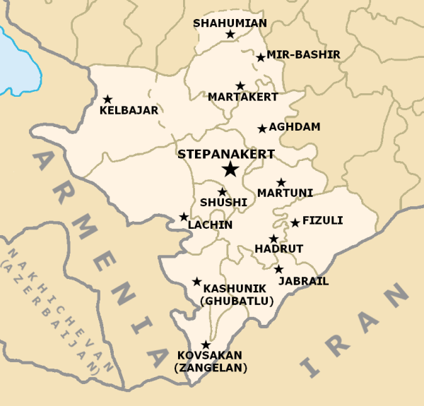 Карта степанакерта нагорный карабах