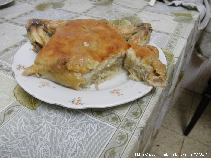 Курица фаршированная без костей рецепты с фото пошагово