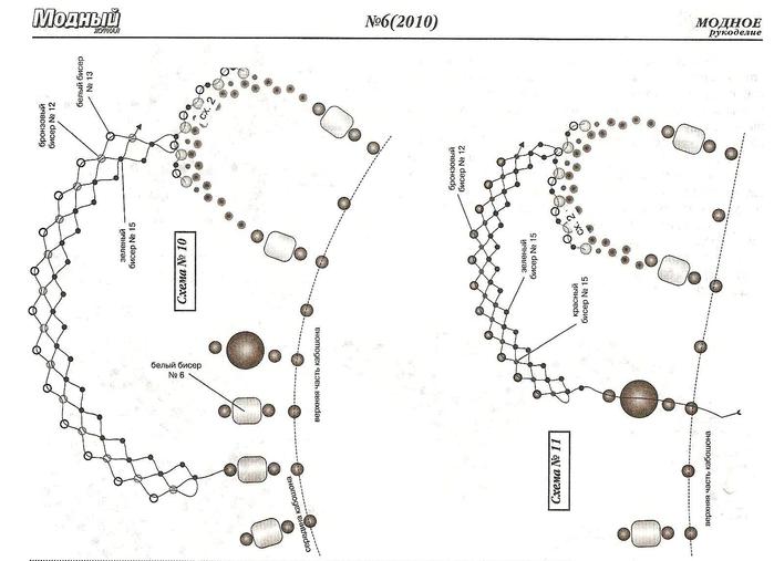 Схемы колье из жемчуга