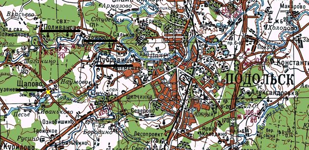 Карта подольского района московской области подробная