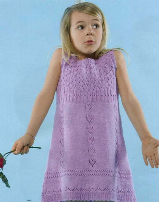 Вязаные платья для девочек 5 лет