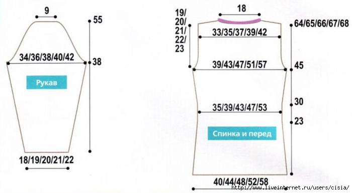 Кроп свитер схема