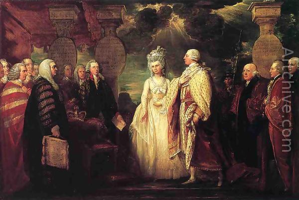  (West)  (1738-1820.  His Majesty George III Resuming Power in 1789  (600x401, 52Kb)
