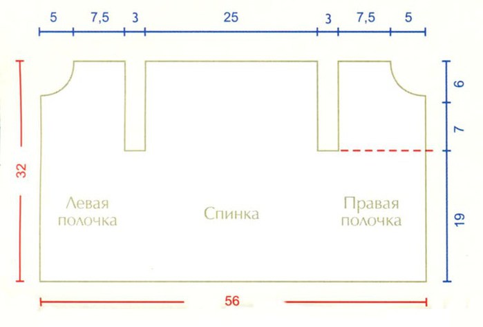 Вязаная распашонка для новорожденного спицами схема