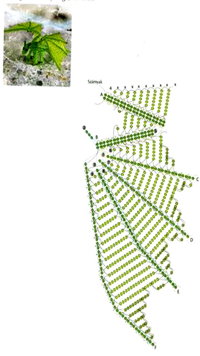 Схема вязанного дракона