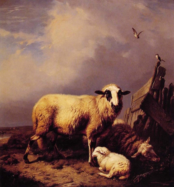 2010239_Verboeckhoven,_Eugene_Guarding_the_Lamb,_1837 (558x600, 246Kb)