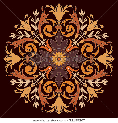 stock-vector-flower-in-old-gothic-frame-on-the-black-background-72199207 (450x470, 133Kb)