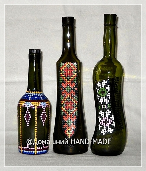 Точечная роспись бутылки в африканском стиле: Мастер-Классы в журнале Ярмарки Мастеров