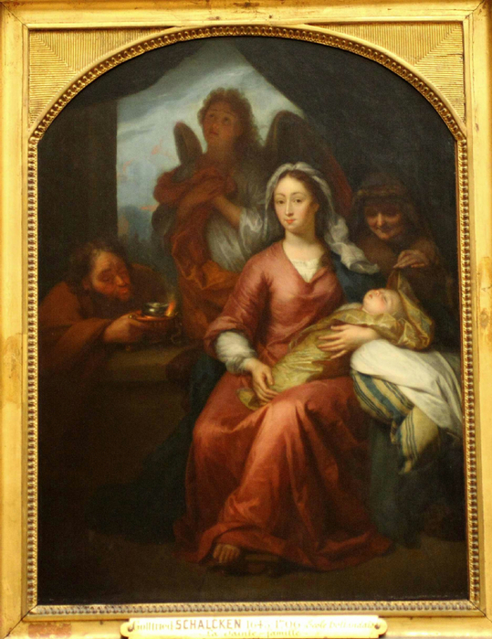 Godfried SCHALCKEN, La Sainte Famille avec sainte Anne et un ange, A dater vers 168016851 (539x700, 449Kb)