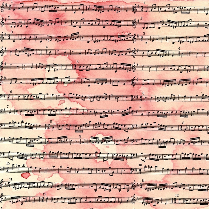 free digital scrapbook paper_shabby pink sheet music (700x700, 497Kb)