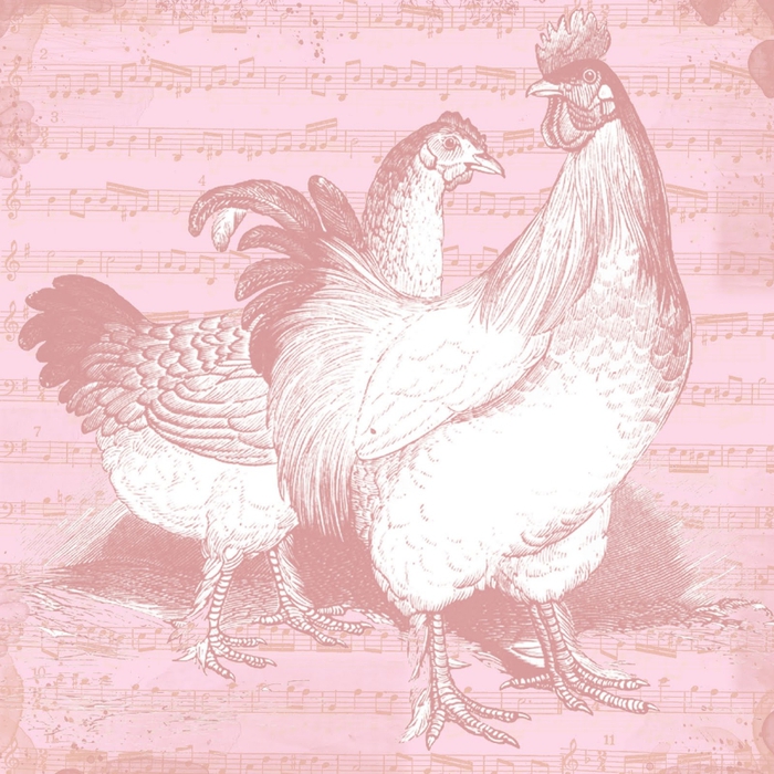 free digital scrapbook paper_sheet music chickens (700x700, 372Kb)