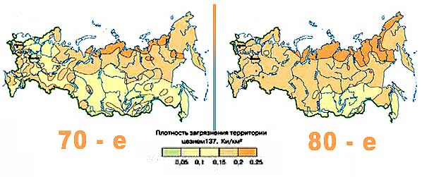 Радиологическая карта россии