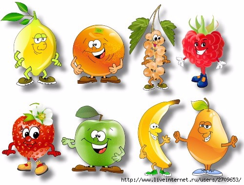 Картинки овощей и фруктов для малышей