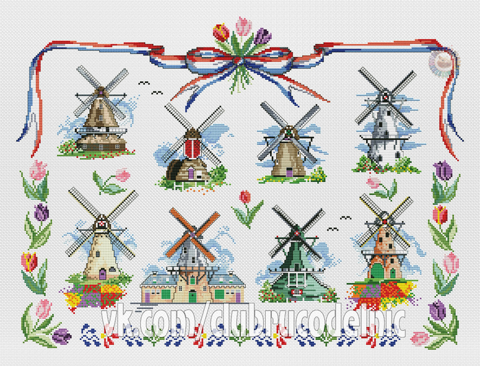 Dutch Windmills (700x533, 525Kb)