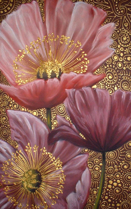 3 PINK POPPIES (441x700, 449Kb)