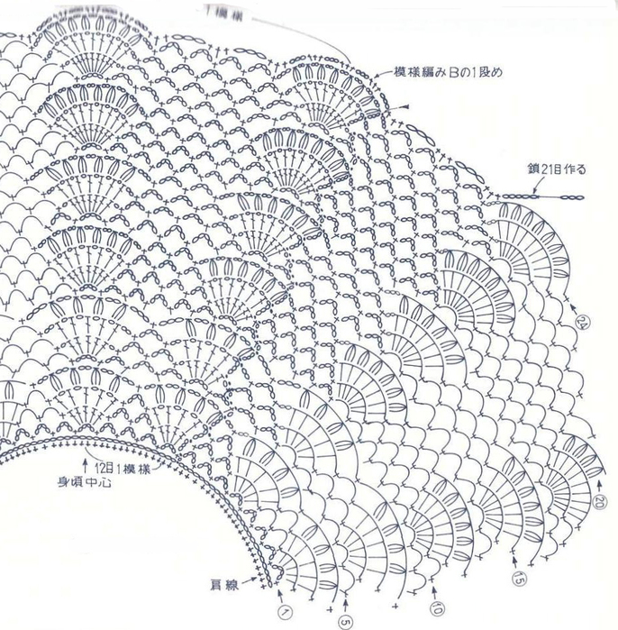 Кокетка схема. Простая схема вязания круглой кокетки крючком. Кружевная пелерина крючком схемы. Ажурная кокетка крючком схема. Круглая кокетка узором веерочки крючком схема.