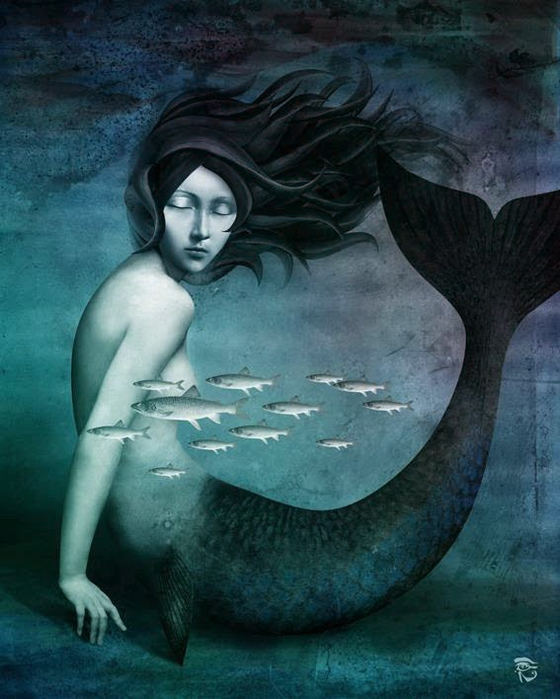 Mermaid  by Christian Schloe  sereia (560x700, 342Kb)