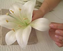 Фото мастер класс цветы из ткани «Лилия».