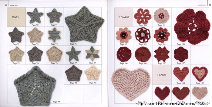 150 Knit & Crochet Motifs_H.Lodinsky_Pagina 12-13 (700x355, 189Kb)