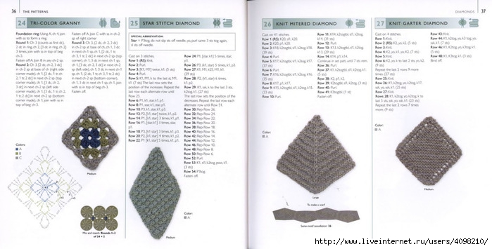 150 Knit & Crochet Motifs_H.Lodinsky_Pagina 36-37 (700x355, 146Kb)