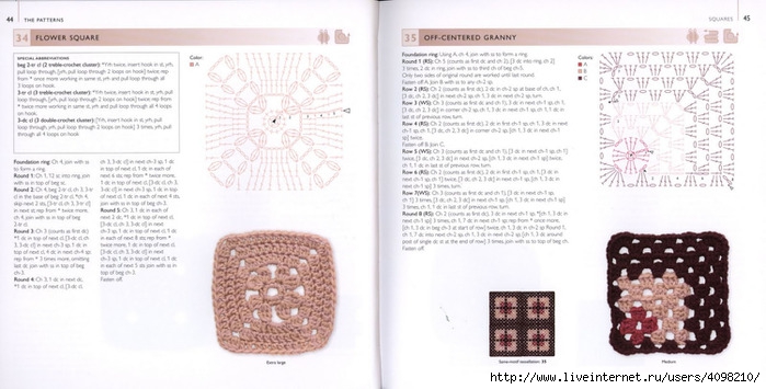 150 Knit & Crochet Motifs_H.Lodinsky_Pagina 44-45 (700x355, 158Kb)