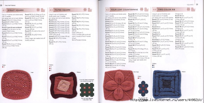 150 Knit & Crochet Motifs_H.Lodinsky_Pagina 50-51 (700x355, 173Kb)