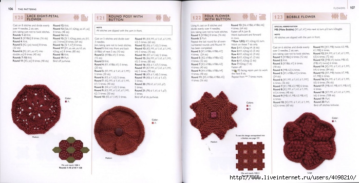 150 Knit & Crochet Motifs_H.Lodinsky_Pagina 106-107 (700x357, 165Kb)