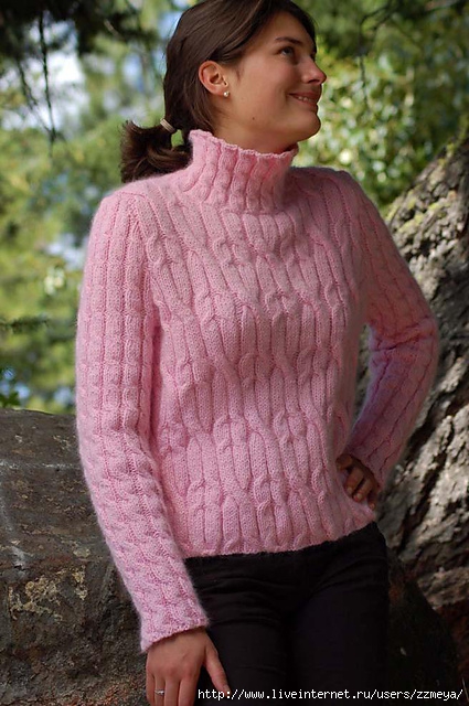 Luscious Cabled Pullover (A129) by Melissa Leapman (425x640, 225Kb)