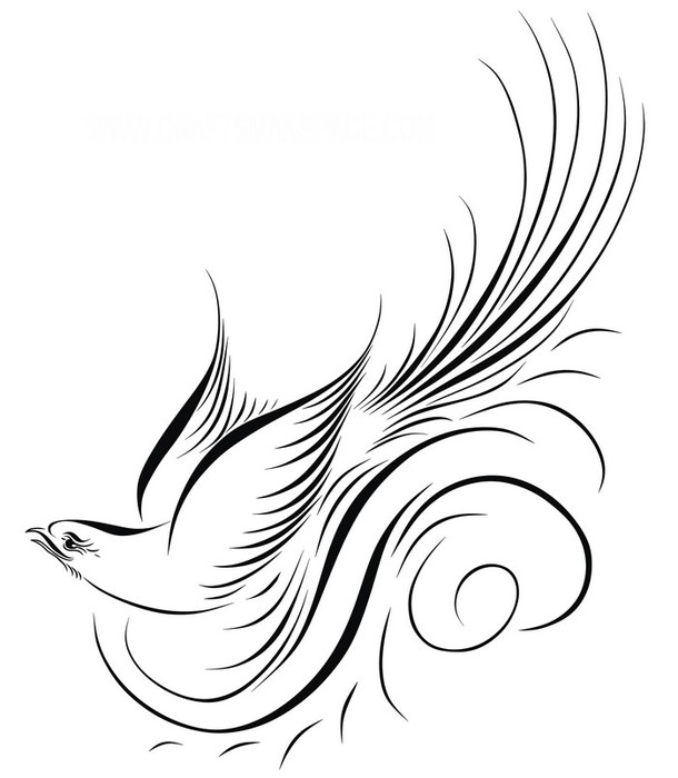 Calligraphy_bird_vector (610x700, 59Kb)