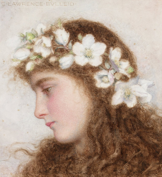 A girl wearing a garland of wild roses (640x700, 176Kb)