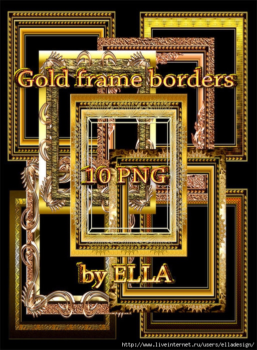 10-gold-frame-borders-by-ella (513x700, 376Kb)