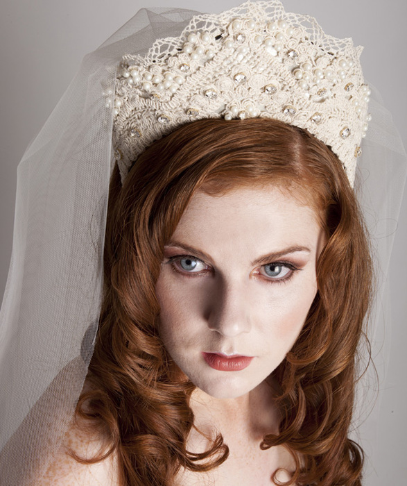 4 Cream Lace Bridal Tiara 'Charlotte' (587x700, 171Kb)