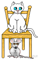 mouse - cat on chair (136x200, 25Kb)