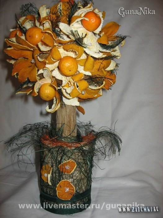 Новогоднее мандариновое дерево - steklorez69.ru