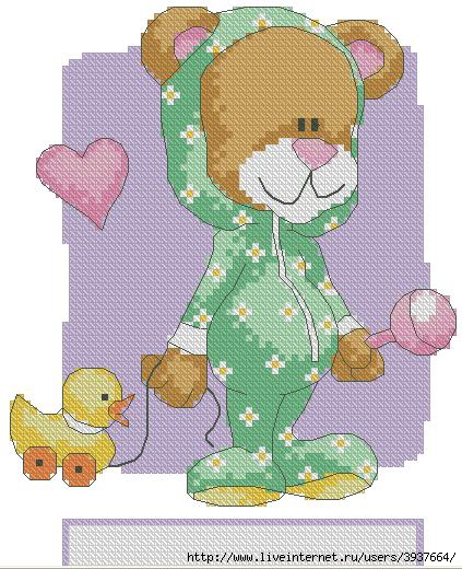 Dimensions 00325 - Baby 'Toons - Bear Room Sign (423x520, 169Kb)