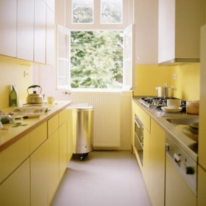 Угловые кухни желтого цвета