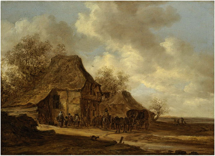 1Jan Josefsz. van Goyen (Leiden 1596-1656 The Hague) An extensive landscape with travellers at an inn.47 x 64.1 cm. 1652 (700x509, 99Kb)