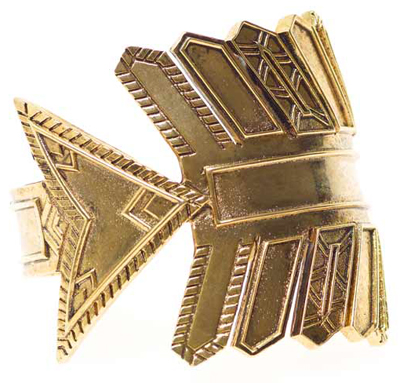 House of Harlow Antiqued Arrow Cuff in Gold (400x383, 150Kb)