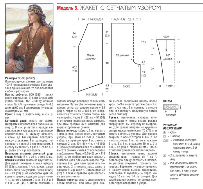 Лана гросса вязание спицами модели и схемы