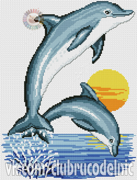 Дельфины (533x700, 520Kb)