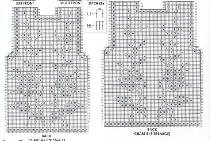 Жилет филейной вязкой крючком схема