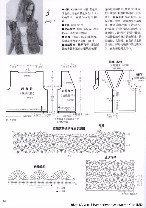Ажурный жилет крючком схемы и описание для женщин для