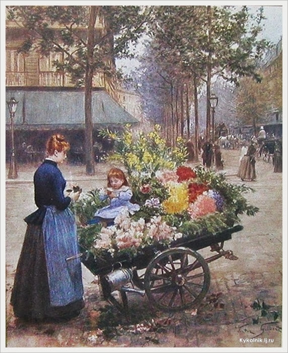Цветочница рассказ на дзене 23. Victor Gabriel Gilbert (French, 1847-1933) - бал.