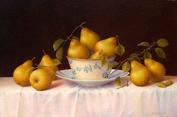 Pears, Bowl & Plate (600x399, 41Kb)