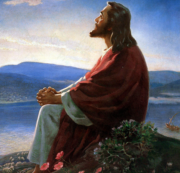 Warner Sallman (1892  1968) christ-in-prayer-christ-at-dawn (600x576, 246Kb)