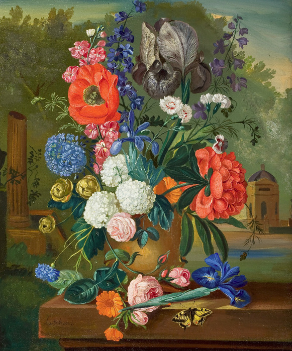 LUTCHENS (20th Century) Floral Still Life (581x700, 216Kb)